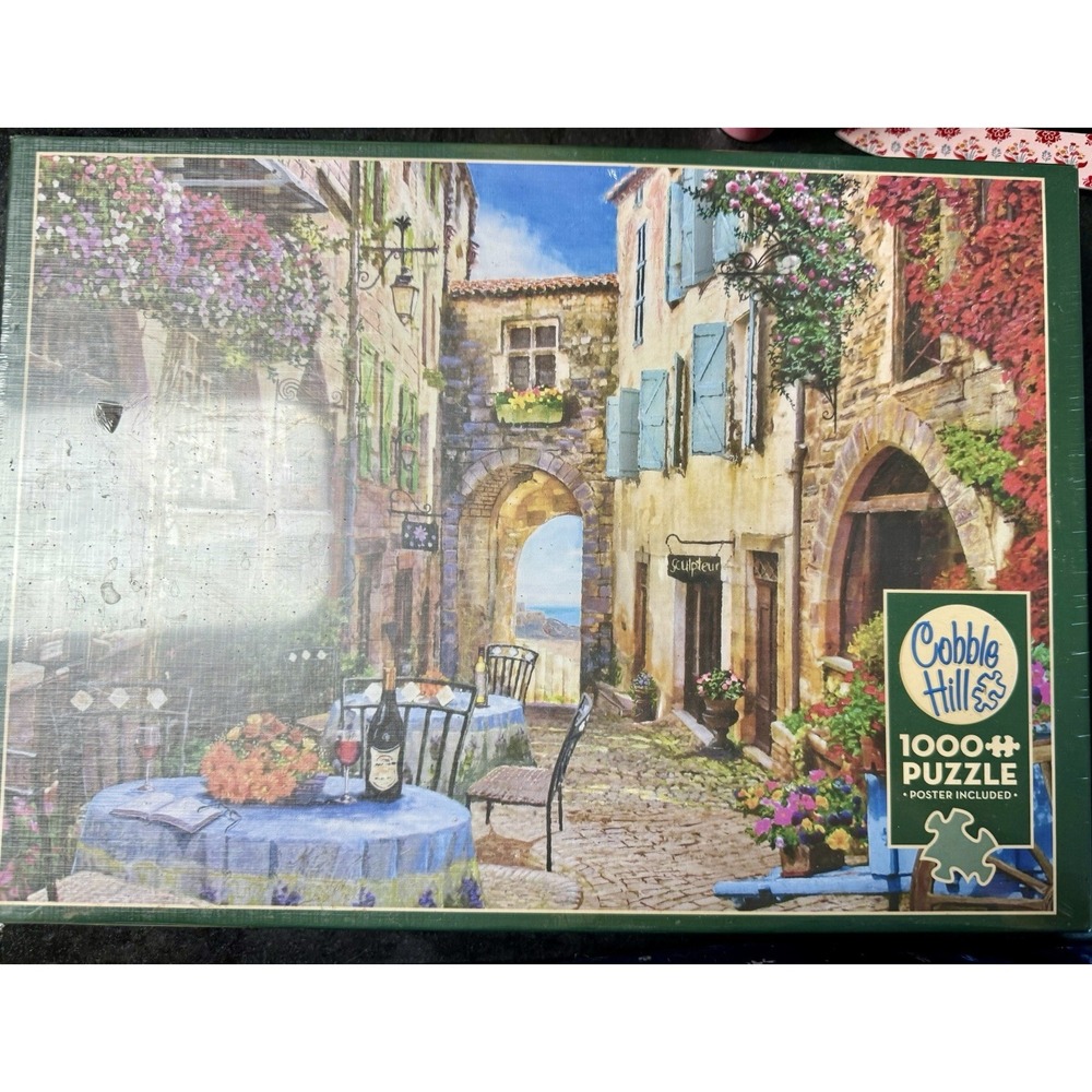 Cobble Hill French Village 1000 Piece Puzzle #80079 (Poster Included) New Sealed